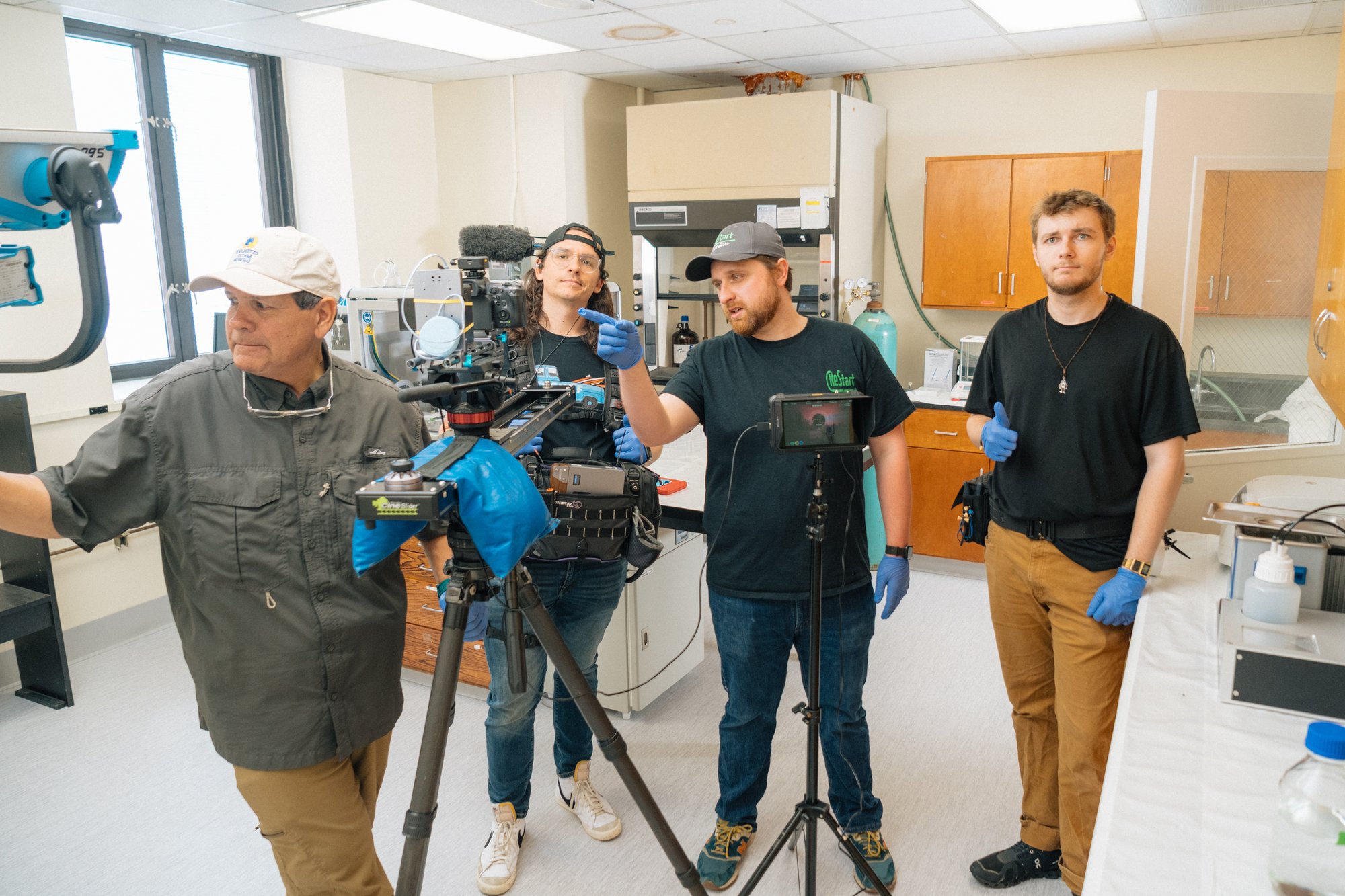 Behind the scenes on a Restart Creative shoot